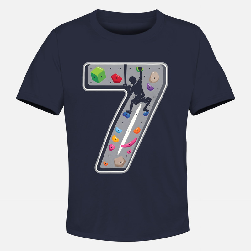 T-shirts: Num&eacute;ro 7 mur d'escalade