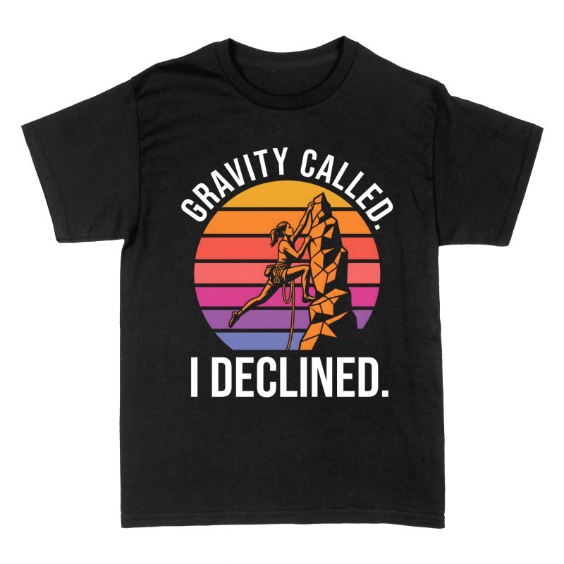 T-shirts: Femme escalade coucher de soleil r&eacute;tro
