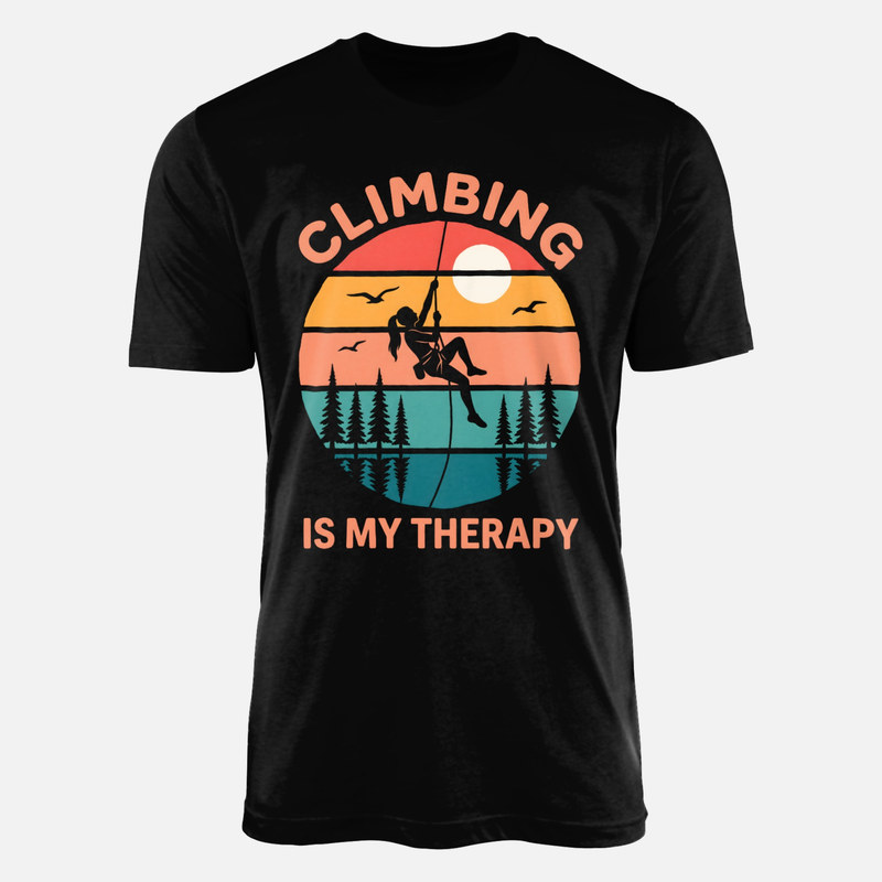 T-shirts: L'escalade est ma th&eacute;rapie r&eacute;tro