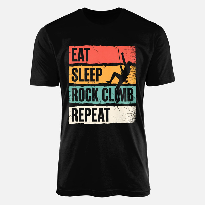 T-shirts: Routine d'escalade vintage silhouette