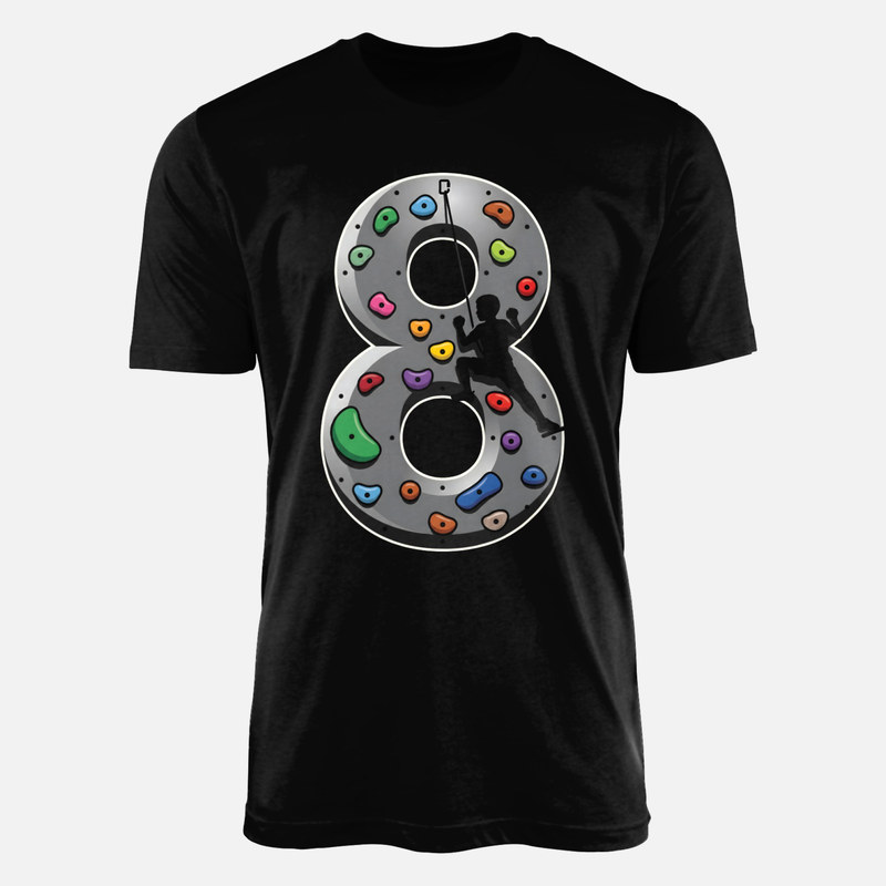 T-shirts: Chiffre 8 mur d'escalade enfant