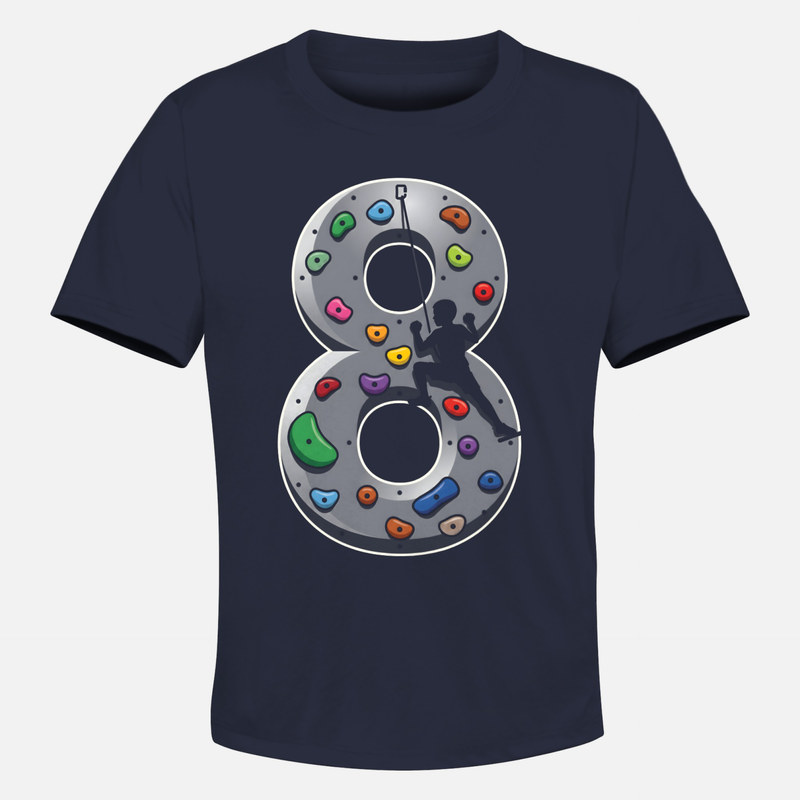 T-shirts: Chiffre 8 mur d'escalade enfant