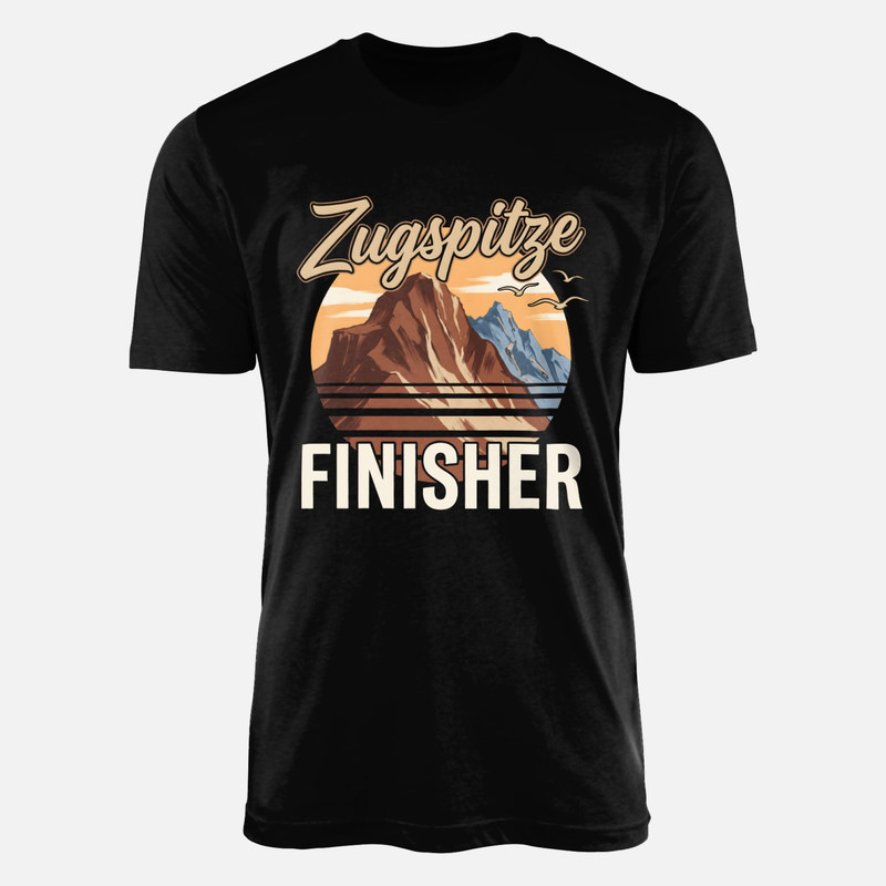 T-shirts: Zugspitze finisher coucher de soleil r&eacute;tro