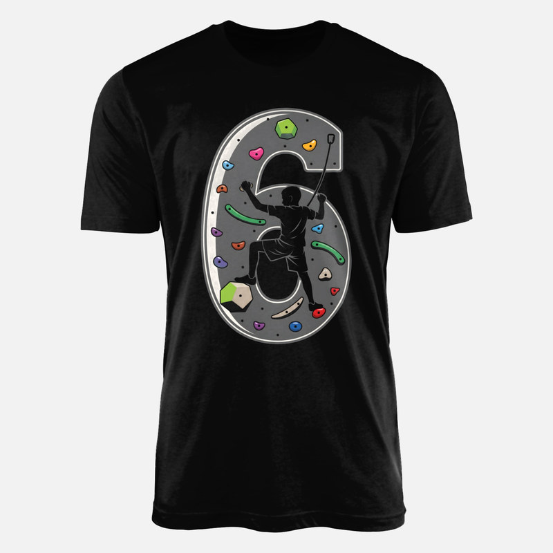 T-shirts: Enfant qui grimpe le chiffre 6 escalade
