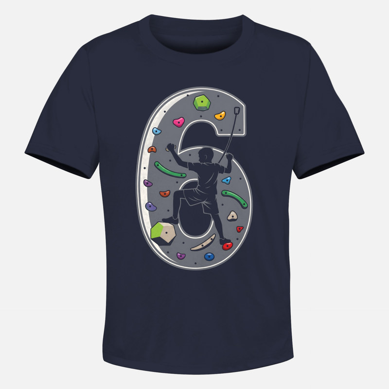 T-shirts: Enfant qui grimpe le chiffre 6 escalade