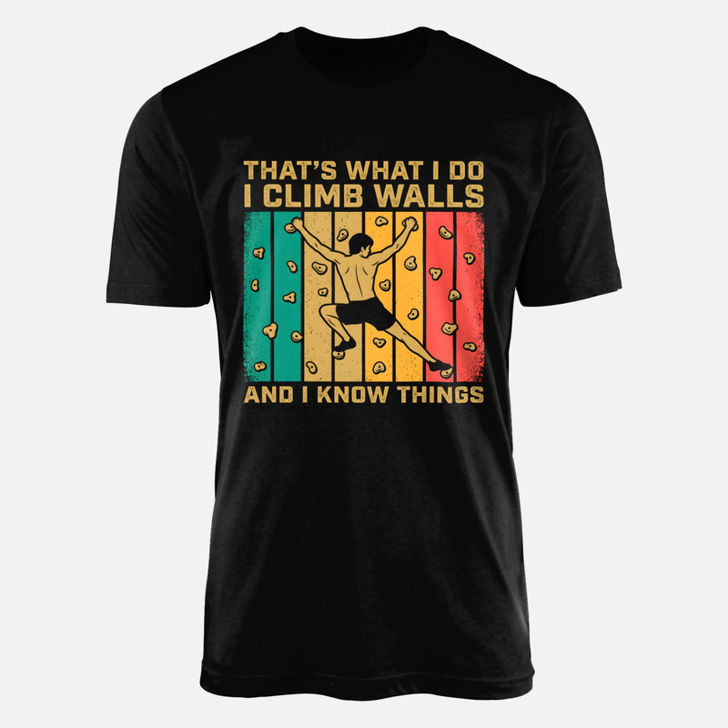 T-shirts: Grimpeur sur mur de bloc r&eacute;tro