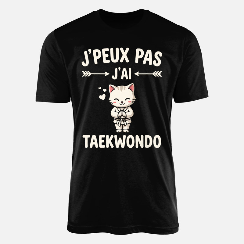 T-shirts: J'peux pas j'ai taekwondo chat kawaii