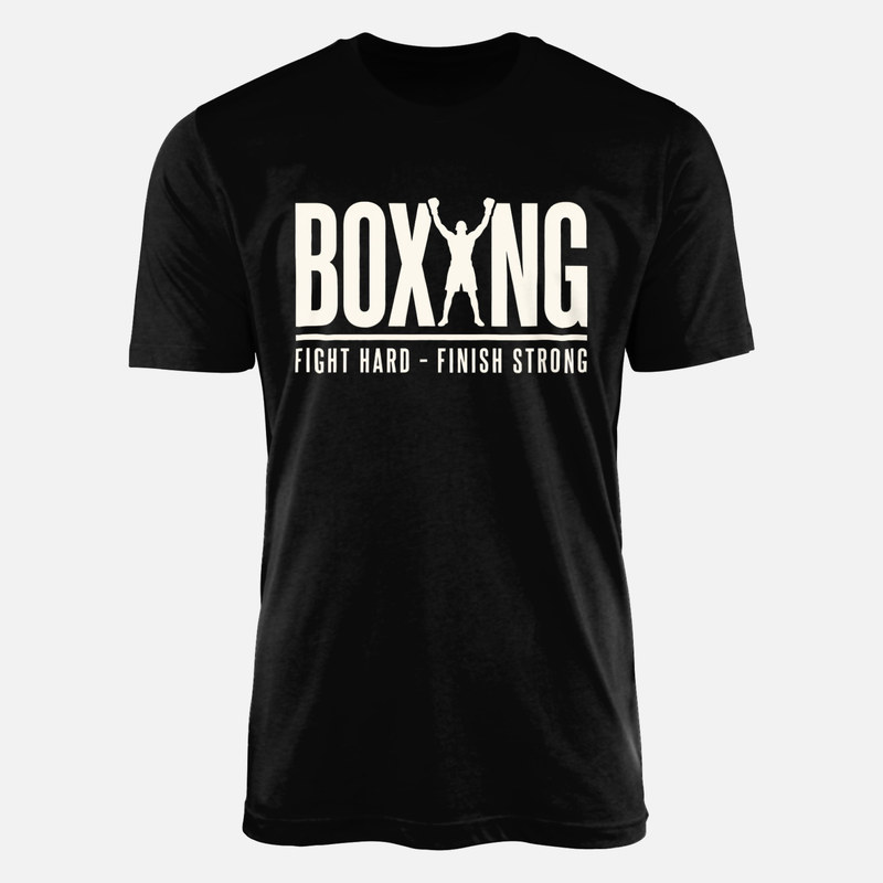 T-shirts: Boxe silhouette de combat motivante
