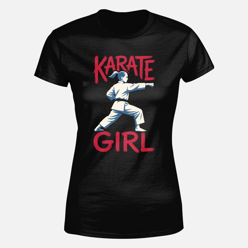 T-shirts: Fille karat&eacute;ka en garde