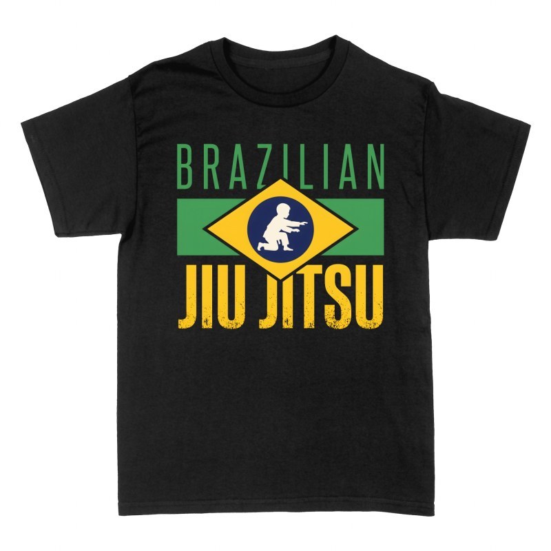 T-shirts: Enfant jiu-jitsu br&eacute;silien drapeau