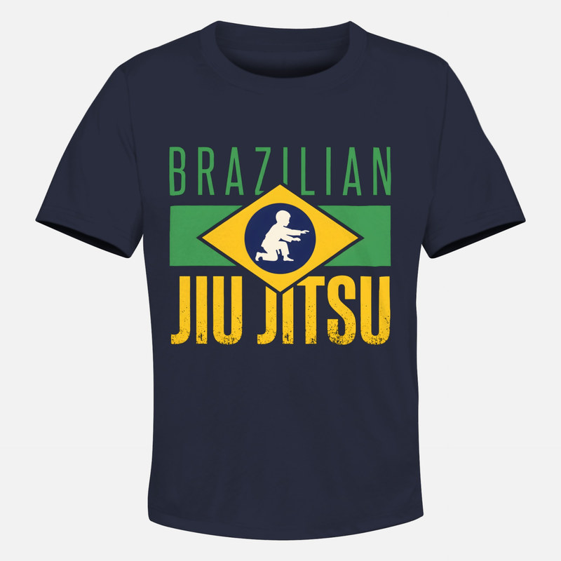 T-shirts: Enfant jiu-jitsu br&eacute;silien drapeau