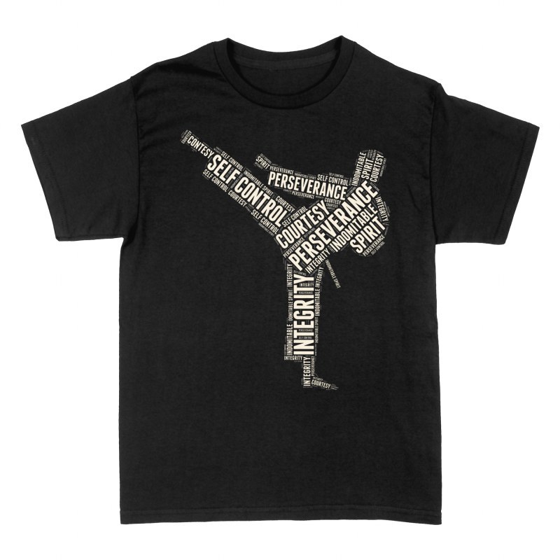 T-shirts: Silhouette taekwondo et principes