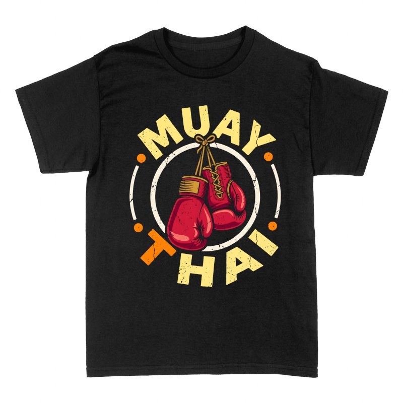 T-shirts: Gants de Muay Tha&iuml; suspendus vintage