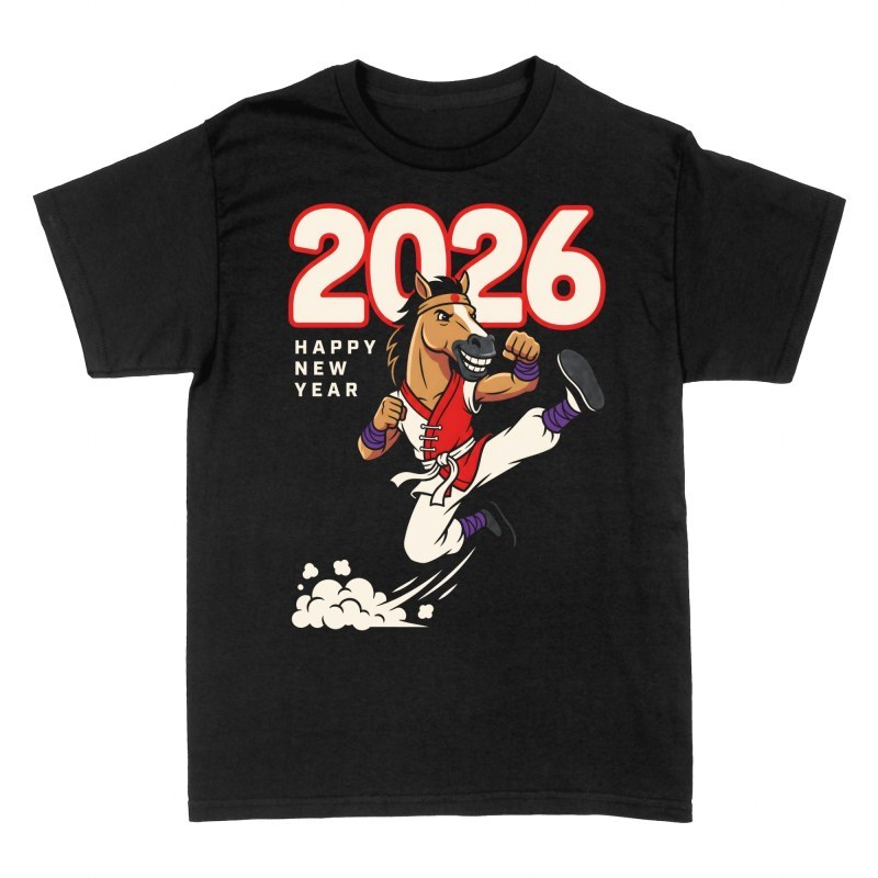 T-shirts: Cheval karat&eacute;ka nouvel an 2026