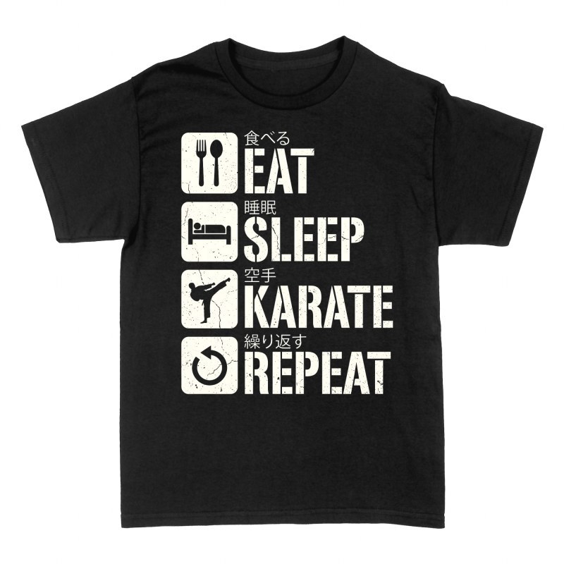 T-shirts: Manger dormir karat&eacute; r&eacute;p&eacute;ter
