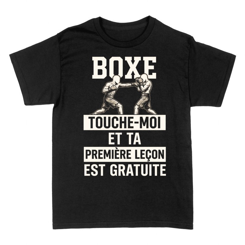 T-shirts: Boxe touche-moi premi&egrave;re le&ccedil;on gratuite