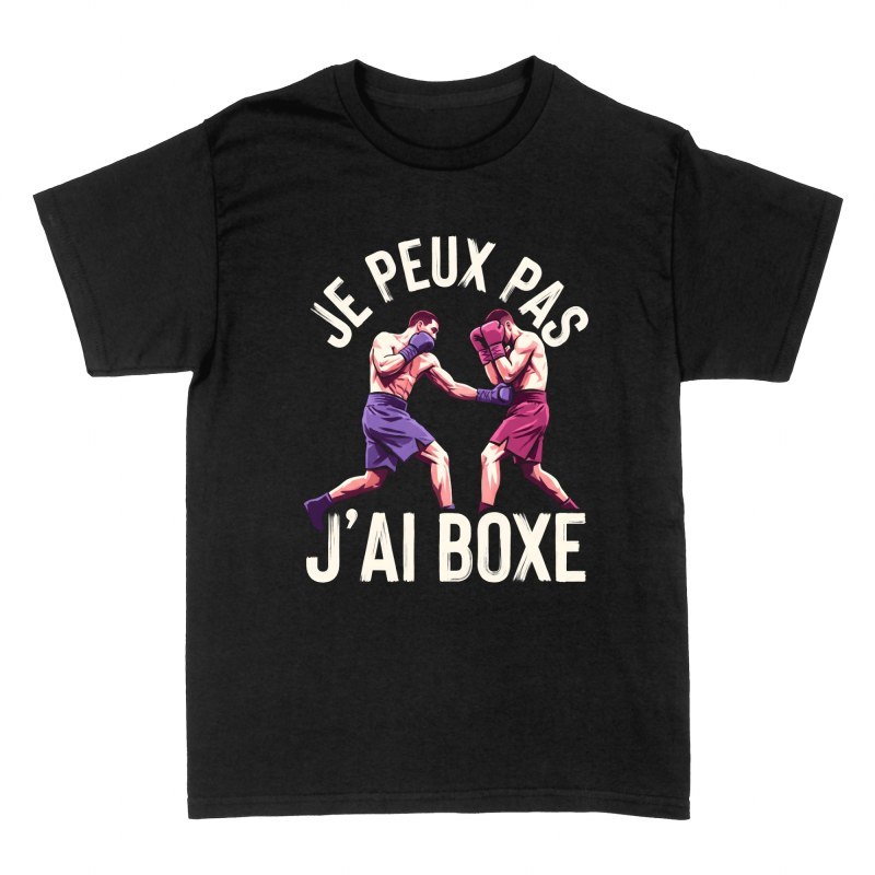 T-shirts: Je peux pas j'ai boxe avec combat