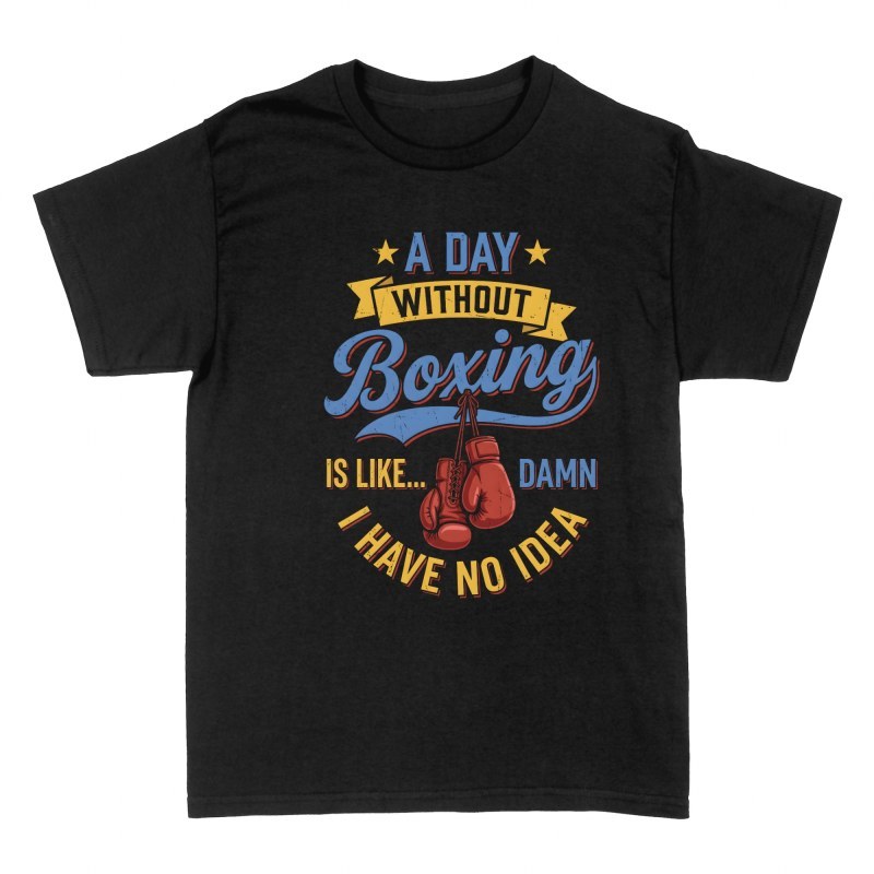 T-shirts: Une journ&eacute;e sans boxe avec gants r&eacute;tro