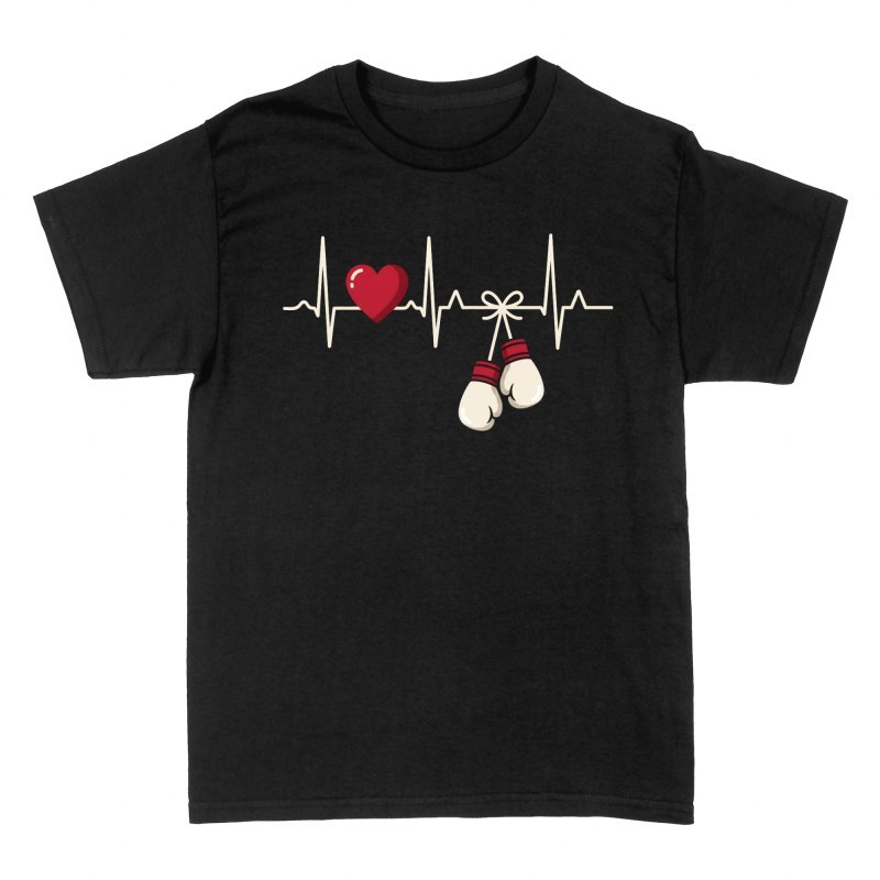 T-shirts: Battement de c&oelig;ur et gants de boxe