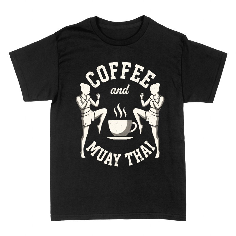 T-shirts: Caf&eacute; et boxe tha&iuml;landaise