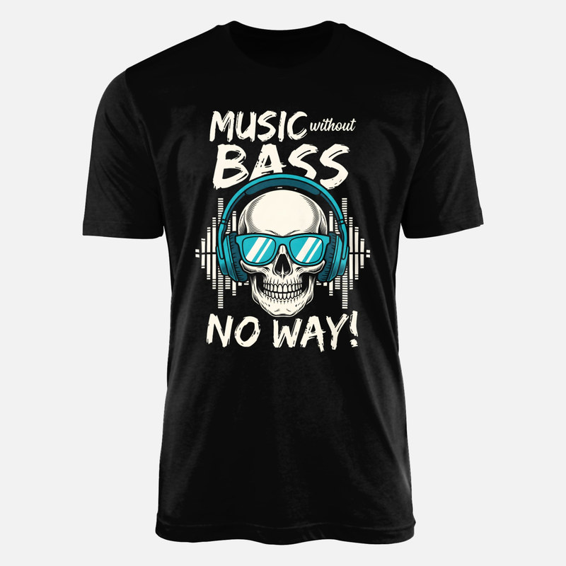 T-shirts: Cr&acirc;ne avec casque pour bassiste