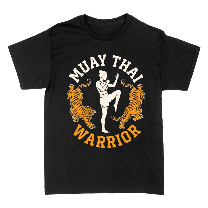 T-shirts: Guerri&egrave;re muay-tha&iuml; et tigres
