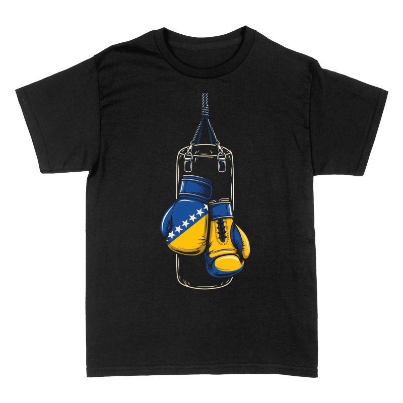T-shirts: Gants de boxe drapeau bosnie