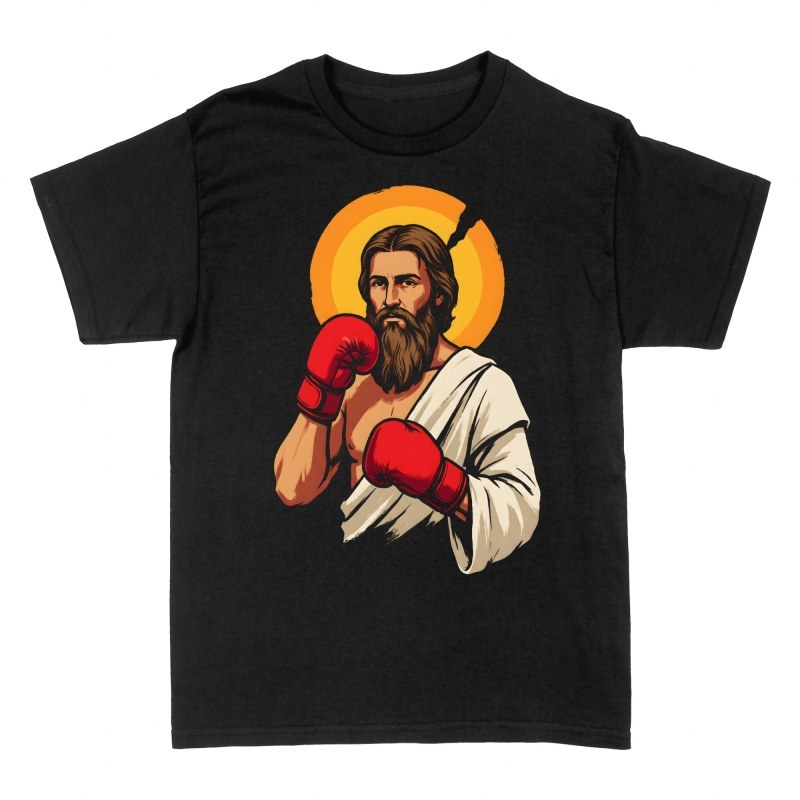 T-shirts: J&eacute;sus boxeur avec gants de boxe