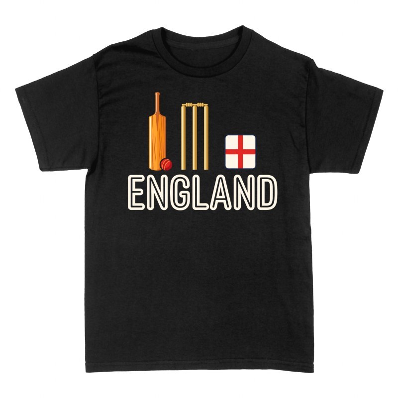 T-shirts: Cricket Angleterre et batte