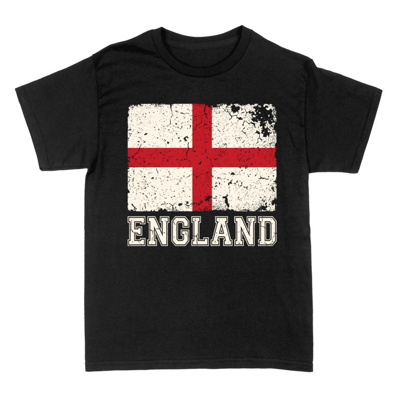 T-shirts: Drapeau d'Angleterre vintage us&eacute;