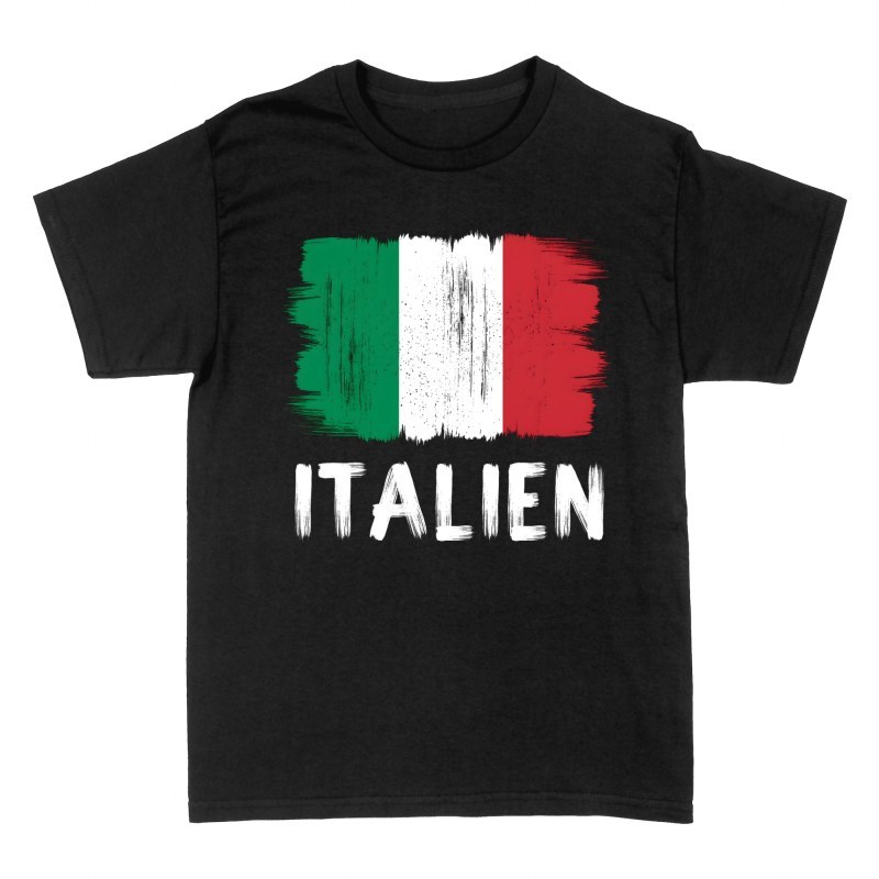 T-shirts: Drapeau Italie effet coup de pinceau