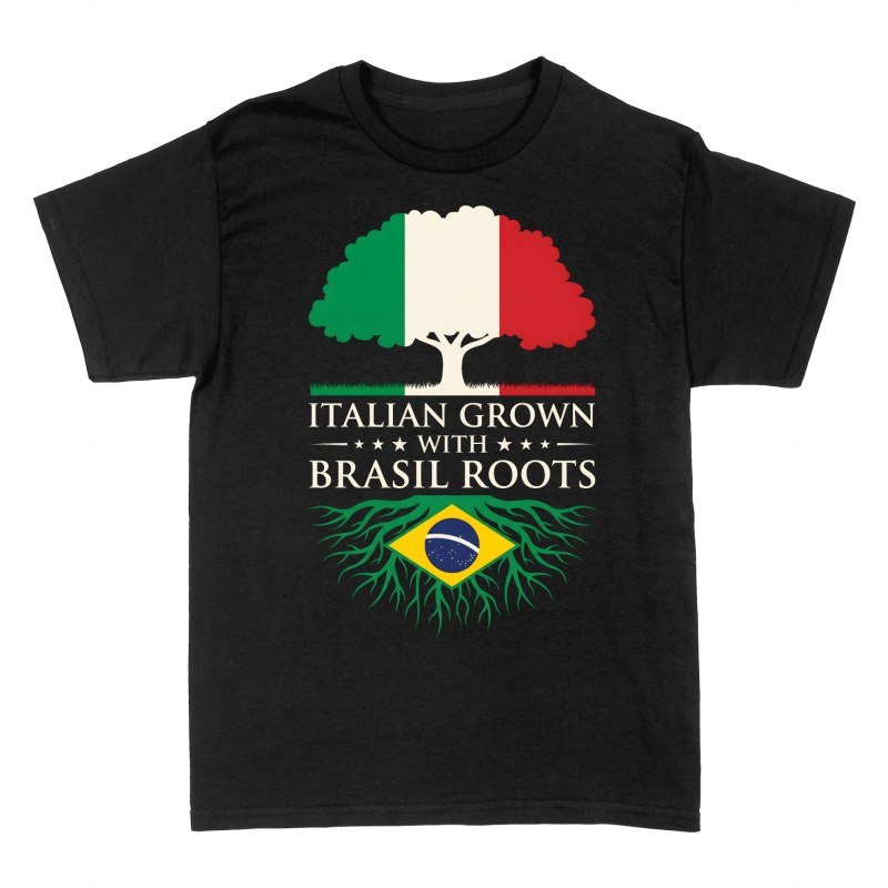 T-shirts: Arbre racines italo-br&eacute;siliennes
