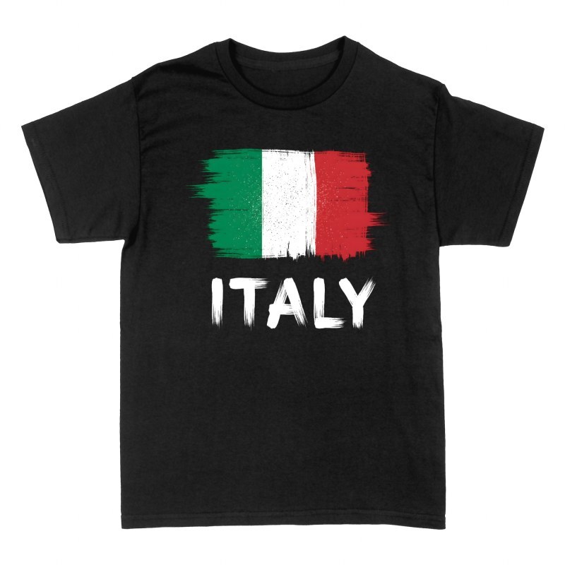 T-shirts: Drapeau d'Italie effet coup de pinceau