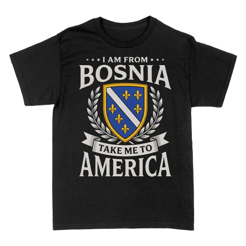 T-shirts: De Bosnie vers l'Am&eacute;rique blason