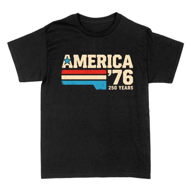 T-shirts: Am&eacute;rique 76 250 ans r&eacute;tro