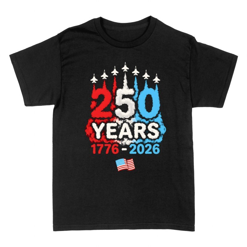 T-shirts: 250 ans &Eacute;tats-Unis et avions de chasse