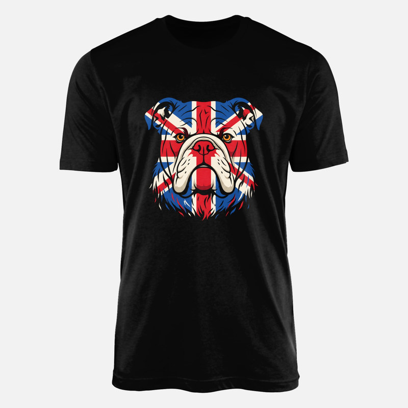T-shirts: Bulldog anglais drapeau britannique