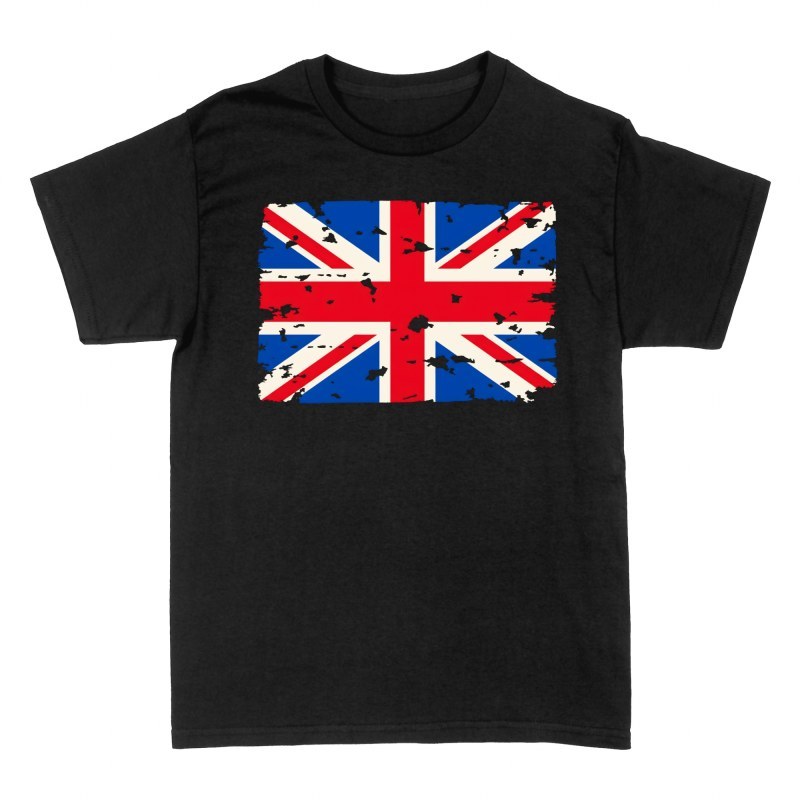 T-shirts: Drapeau britannique vintage d&eacute;chir&eacute;
