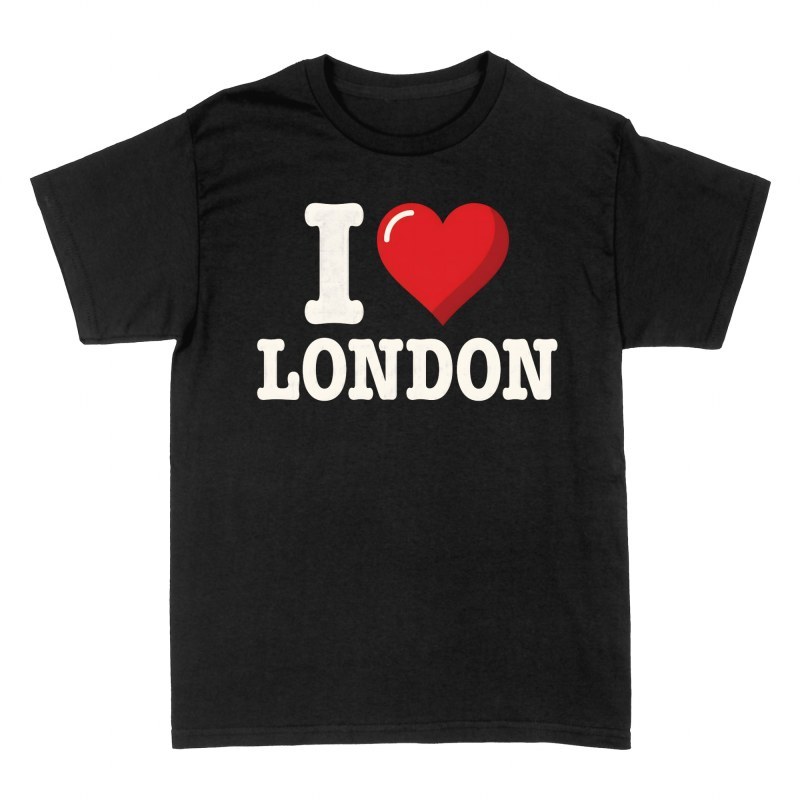 T-shirts: J'aime Londres avec c&oelig;ur brillant