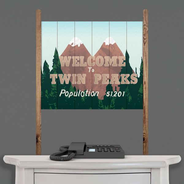 Stickers muraux: Wood Sign Twin Peaks