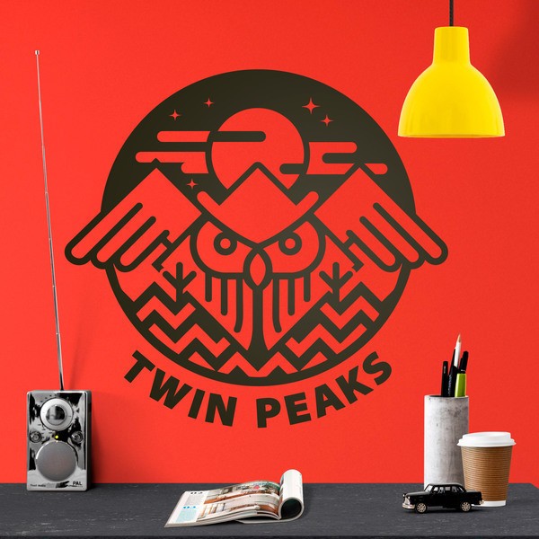 Stickers muraux: Twin Peaks Owl et le symbole