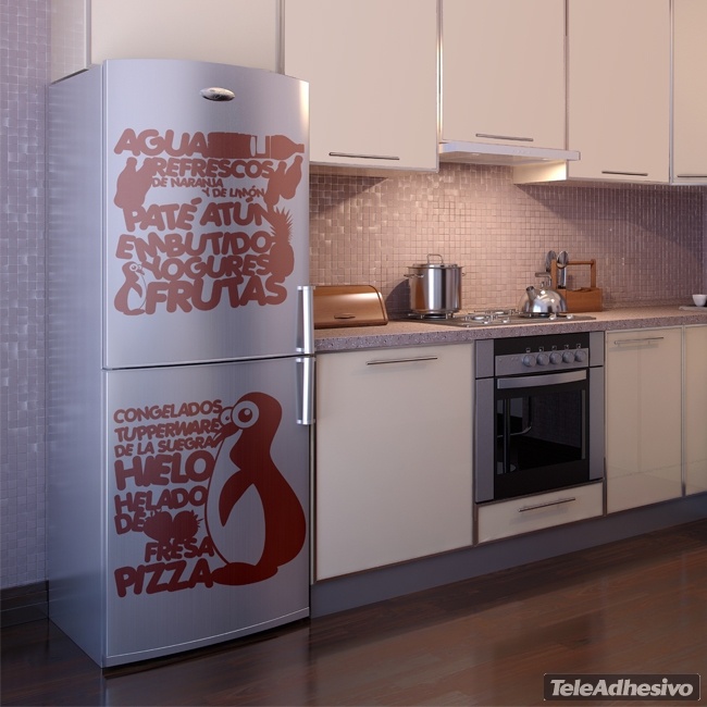 Stickers muraux: Réfrigérateur typographique