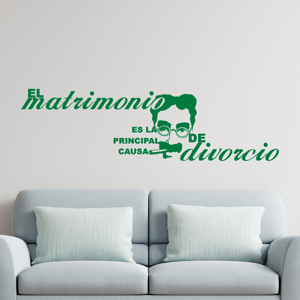 Stickers muraux: Matrimonio Divorcio - Groucho Marx