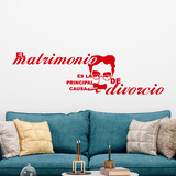 Stickers muraux: Matrimonio Divorcio - Groucho Marx 4