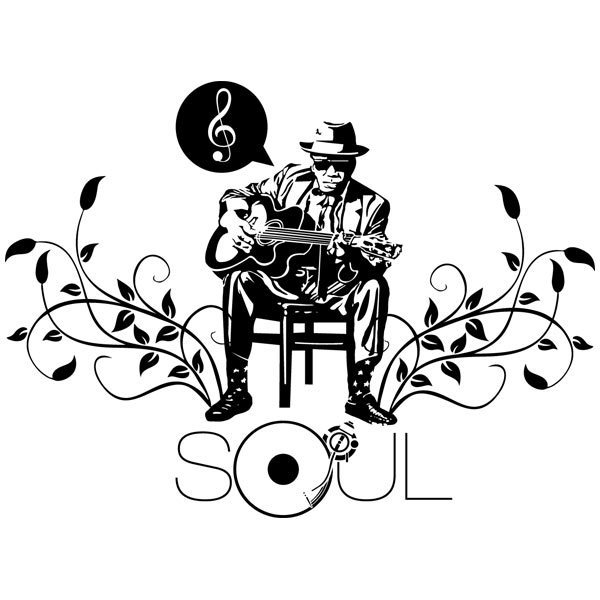 Stickers muraux: Soul, John Lee Hooker
