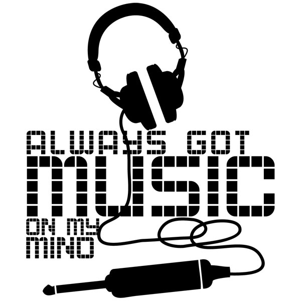 Stickers muraux: Always got music on my mind