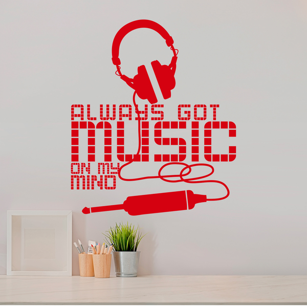 Stickers muraux: Always got music on my mind