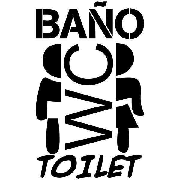 Stickers muraux: WC mixte