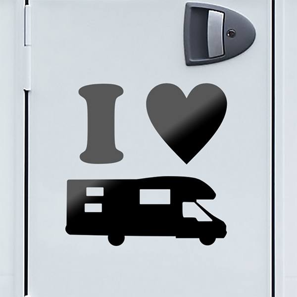 Autocollants: I Love AC caravane