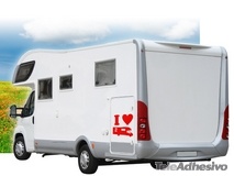 Stickers camping-car: I Love AC caravane 2